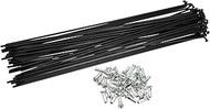 40 Pcs 14G J Bend 216mm x 2mm Bike Bicycle Spokes with Steel Black Stylish Design
