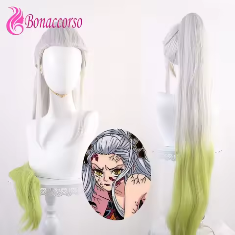 Demon Slayer Daki Cosplay Wig Synthetic Long Straight Wig Anime Coser Cute Girl Heat Resistant Fiber
