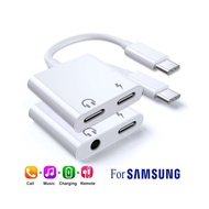 【Rael Haze123】 2 In 1 Type-C Adapter Splitter Earphone Jack Aux Audio Cable Adapter For Galaxy S25 U