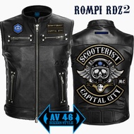 AV46 Rompi Bikers Patch logo Scooterist patch bordir club motor