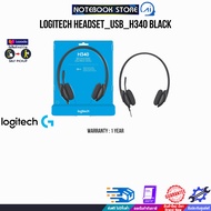 Logitech HEADSET_USB_H340 BLACK/ประกัน 1 YEAR