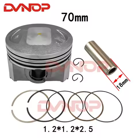 Motorcycle 70mm Piston 18mm Pin Ring 1.2*1.2*2.5mm Set For Zongshen SB250 HX250 SB HX 250 CG300 Off-