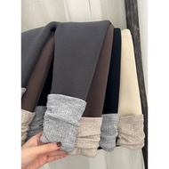 Korean Version Girls [Black Technology Heat Storage] Winter Clothes High Waist Stretch Fleece Lining