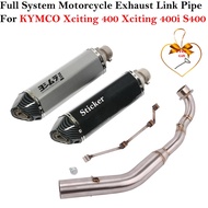 Slip On For KYMCO Xciting 400 S400 400i 500 Motorcycle Exhaust Escape Full Systems Modify Muffler Wi