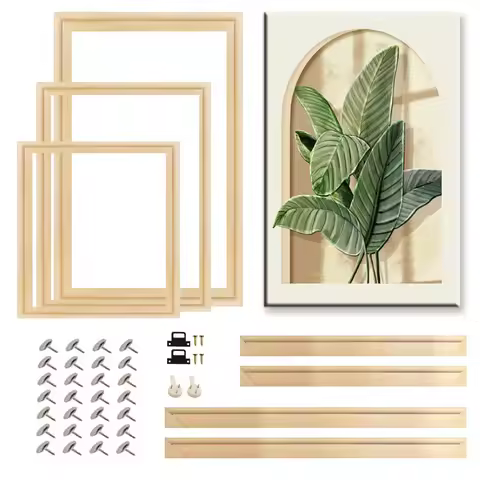 25x35 30x40cm Natural Wooden Picture Frame For Wall Canvas Frame Diamond Painting Frame Picture Post