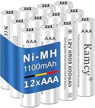 KAMCY Rechargeable AAA Batteries 1100 mAh, 1.2 V Ni-MH Battery LR03 Rechargeable, Large Capacity Bat