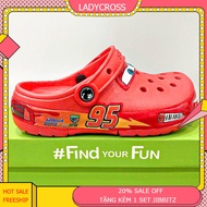 Dép sục cross Mc Queen đèn nháy trẻ em cao cấp sục Mc Queen loại 1 tặng kèm set jibbitz gắn dép sục