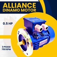 Dinamo Motor 0.5HP 0.37KW Dinamo 0.5 HP Dinamo Motor Alliance 0.5HP 750RPM 3Phase B5