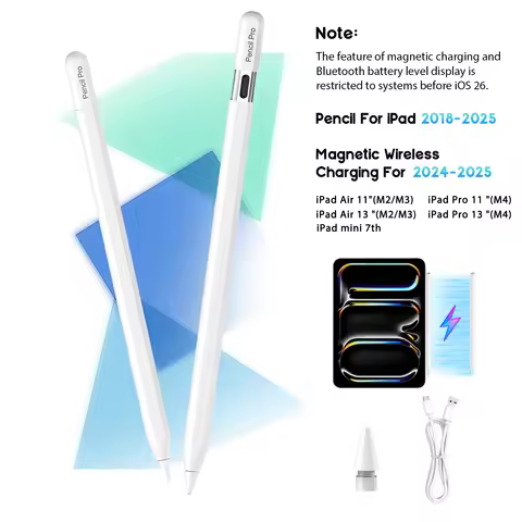 Caneta Touch Pen for Apple Pencil Pro for iPad 11 13 M2 M3 M4 Mini 7th 2018-2025 Tablet Stylus Penci