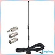 Bang Magnetic Base FM AM Antenna for Indoor Radio  Video Stereo Home Theater Receiver Tuner with Connector Adapter