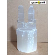 [SG Ready Stocks] Natural Selenite Crystal Twin Tower 15cm (Cleanse &amp; Recharge) Crystal Lamp  透石膏塔/白石膏