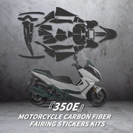 For Motor Bike ZONTES 350E Motorcycle Carbon Fiber Stickers Fairing Kits Pasted On Bike Plastic Area