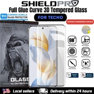 Full Glue Tempered Glass For TECNO CAMON 40 30S PRO 4G 5G Clear Curve Screen Protector