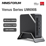 MINISFORUM UM690S Mini PC AMD Ryzen 9 6900HX Mini Computer Windows 11 DDR5 M2 NVME SSD WIFI6E Blueto