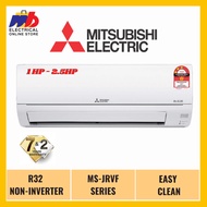 MITSUBISHI ELECTRIC AIRCOND MR SLIM MS-JRVF R32 NON-INVERTER 1.0HP 1.5HP 2.0HP 2.5HP EASY CLEAN