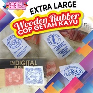 EXTRA LARGE COP/RUBBERSTAMP CUSTOM DAN BERLOGO WOOD/KAYU