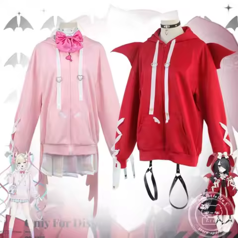 Game NEEDY GIRL OVERDOSE KAngel Pink hoodie Cosplay Costume Full Set of Clothing Sailor Suit Jk Unif