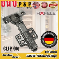 Hafele - 5/8" Hydraulic Kitchen Cabinet Furniture Soft Close Concealed Door Hinge With Clip On Cover