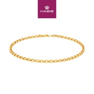 HABIB Oro Italia 916 Yellow Gold Anklet GA60291023 (22K Gold)