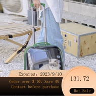 NEW Carcome Pet Trolley Bag Transparent Portable Space Capsule Cat Bag Dog out Breathable Suitcase Car Cat Cage Dog Ca