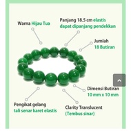 TERLARIS gelang giok hijau asli china  gelang giok burma asli  gelang giok pria wanita gelang giok k