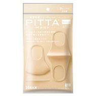 PITTA 口罩 普通型 柔軟 米色 J 3 片裝