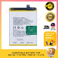 BS Compatible Battery For OP Reno 5F / 5 LITE / A94 4G / F19 Pro / BLP835 Bateri Batery ( 4300mah )
