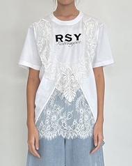 Rotsaniyom White t-shirt with lace detail