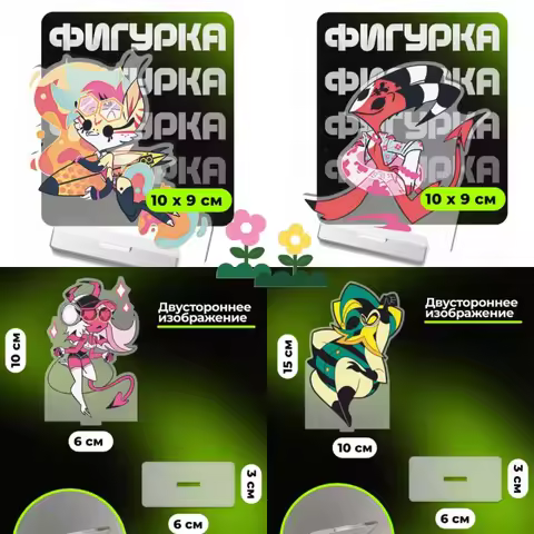 Acrylic Standee for Helluva Boss Beelzebub Blitzo Verosika Mayday Mammon Anime Cartoons Acrylic Stan