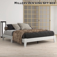 Tomato Home เตียงนอน 6ฟุต Millers Zen king เตียง6ฟุตไม้ | เตียงมินิมอล Chic สวยดูดีเรียบง่าย | แข็งแรง คุณภาพมาตรฐานส่งออกยุโรป