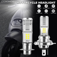 LOOKSHOW 1Pc P15D H4 LED Motorcycle Headlight Moto Bulbs For MotorBike Scooter ATV HeadLamp 9V-85V 6