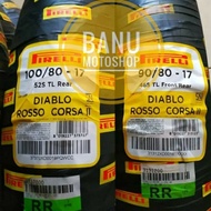 Paket Pirelli Diablo rosso corsa II 2 uk 90/80-17 &amp; 100/80-17 Soft