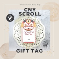 Cny Scroll Dragon Gift tag - Hang tag Greeting Card Gift sticker hampers parcel box christmas Birthday christmas cny ramadan lebaran