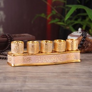 Chung nước năm thờ cúng thần tài thổ địa kim sa bộ án 5 ly thờ cúng