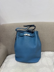 [Pre-owned] Hermes So Kelly 26 Bleu Jean Togo Stamp Square N Shoulder Bag