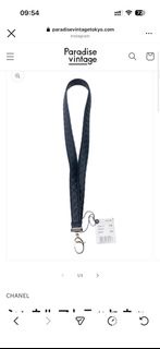 Chanel Dark Blue phone strap 證件套 ID cardholder chain