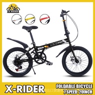 [kline]SSPU Folding Bike Foldable Bicycle 7 Speed 20 Inch Shimano Front Dial Dual Mechanical Disc Brake City Bike PuB3