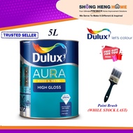 5L Dulux  Aura High Gloss / STELLAR [Wood & Metal] - Color Option (Any Color, PM Code) + Freegift