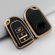 Toyota Vios 3-key, car key case, gold-plated frame single-bag protective case, remote control key an