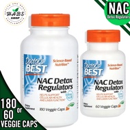 NAC Detox Regulators 600 mg Doctors Best 60 or 180 Veggie Caps N-Acetylcysteine Molybdenum