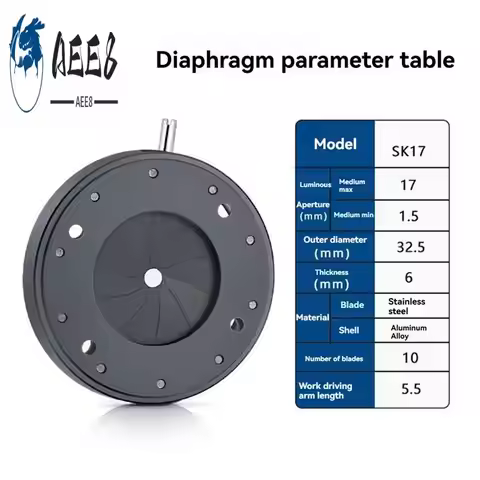 AEE8-1.5-17MM Manual Aperture Adjustable Mechanical Iris Diaphragm Iris Diaphragm For Digital Camera