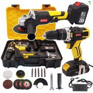 (แพ็คคู่) MOLITA เครื่องเจียร์ไร้สาย 208V +สว่านไร้สาย3 ระบบ 208V แบตเตอรี่ 2 ก้อน รองรับงานหนัก สว่