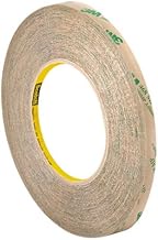 3M 3/8-5-468MP Adhesive Transfer Tape 468MP, 0.38" Wide, 5 yd. Length, Clear