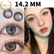 AuHonor 1 Cặp Kính Áp Tròng Màu Nâu 14.2MM Mắt To Tự Nhiên Hóa Trang Sử Dụng Hàng Năm