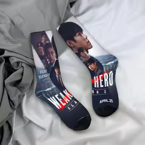 Weak Hero Class 2 Stockings Vintage Socks Men's Comfortable Socks Winter Running Pattern Non Slip So