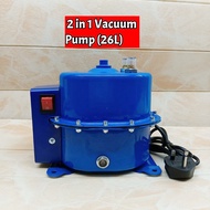[0.9cfm]2in1VACUUM PUMP(26L)[220V 1/3hp]/PORTABLE USE/HVAC AIRCOND SERVICE/REFRIGERATOR MAINTENANCE/