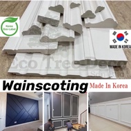 KOREA 8 Kaki Panjang Wainscoting PVC Trim Decorative Molding Accent Wall Batten Wall Chair Rail Skir