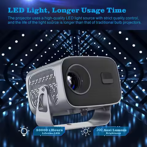 LGOODVIN A10 Smart Android Projector, Portable 4K Projector for Home and Outdoor Use