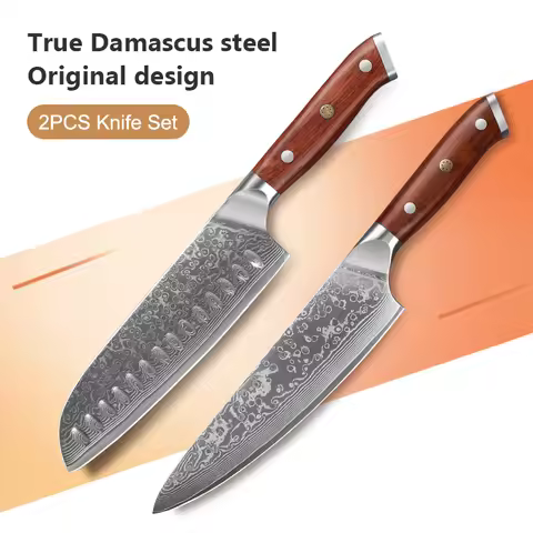 Kitchen Chef Knife Set 67 layers VG10 Damascus steel Japanese 8 inch Chef knife Cooking 7inch Santok
