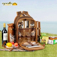 Outdoor Insulated Backpack Cooler Four-Person Picnic Portable Tableware Picnic Bag Set Camping Bag R